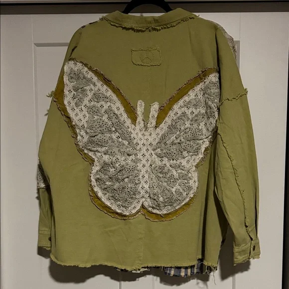 NWT Blue Velvet Butterfly Shacket - Picture 8 of 11